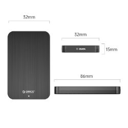 Picture of ORICO HDD ENCL USB3.0 2.5|MICROUSB3.0-BK