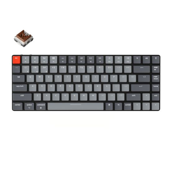 Picture of KeyChron K3 84 Key Optical Mechanical Hot-Swappable Mechanical Keyboard White LED Brown Switches