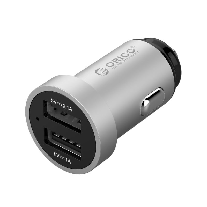 Picture of ORICO Dual Port Mini USB Car Charger - Silver