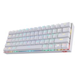 Picture of REDRAGON DRACONIC Mechanical 61 Key|Bluetooth 5.0|RGB 9 Colour Modes|Rechargable Battery|Type-C Charging Cable Gaming Keyboard - White