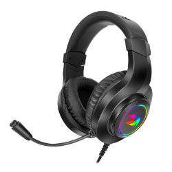 Picture of REDRAGON Over-Ear HYLAS Aux (Mic and Headset)|USB (Power Only) RGB Gaming Headset - Black