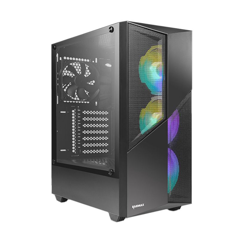 Picture of Raidmax X627TBF ATX|Micro-ATX|ITX ARGB Mid-Tower Gaming Chassis - Black