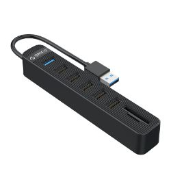 Picture of ORICO USB3.0 to 1x USB 3.0 | 5x USB2.0 + SD|TF HUB BK