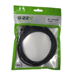 Picture of GIZZU Mini DP to DP 4k 30Hz|4k 60Hz 1.8m (Thunderbolt 2 compatible) Cable - Black