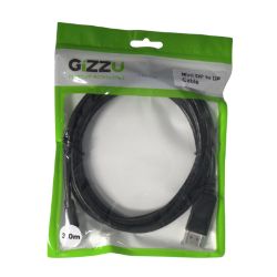 Picture of GIZZU Mini DP to DP 4k 30Hz|4k 60Hz 3m (Thunderbolt 2 compatible) Cable - Black