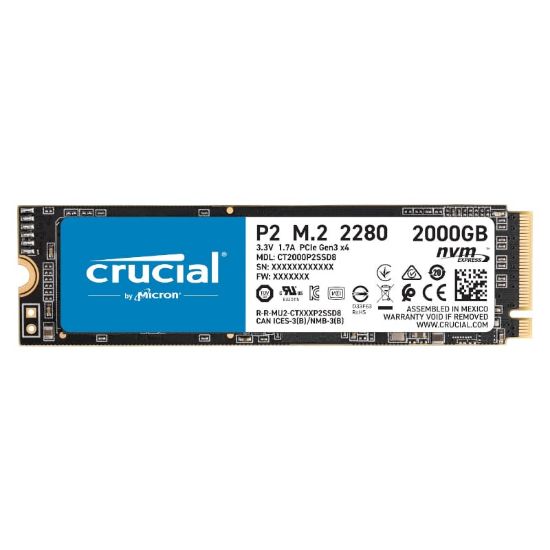 Picture of Crucial P2 2TB 3D PCIE NVME M.2 SSD