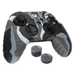 Picture of Sparkfox Xbox Series X Silicone FPS Grip Pack Skin and Thumb Caps - Camo Grey