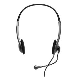 Picture of Port Stereo Headset with Mic with 1.2m Cable|1 x 3.5mm|Volume Controller - Black