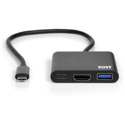 Picture of Port USB Type-C to 1 x HDMI|1 x USB3.0|1 x Type-C 60W PD Dock - Black