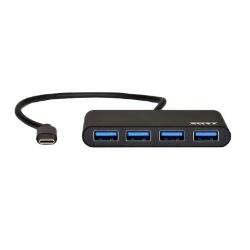 Picture of Port USB Type-C to 4 x USB3.0 5Gbps 30cm 4 Port Hub - Black