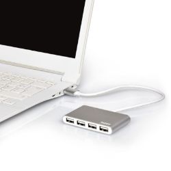 Picture of Port USB2.0 to 4 x USB2.0 480Mbps 4 Port Hub - Silver