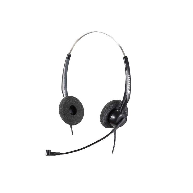 Picture of Calltel H550 Stereo-Ear Headset - Noise-Cancelling Mic + UC2000T Quick Disconnect USB Sound Card Adapter Cable