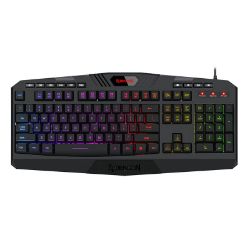 Picture of REDRAGON HARPE Membrane|RGB Backlit|12 Multimedia Keys|19 Non-Conflict Gaming Keyboard - Black