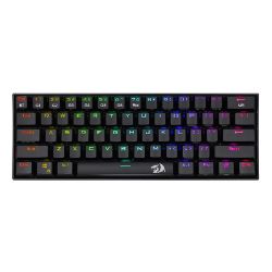 Picture of REDRAGON DRACONIC Mechanical 61 Key|Bluetooth 5.0|RGB 9 Colour Modes|Rechargable Battery|Type-C Charging Cable Gaming Keyboard - Black