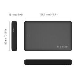 Picture of ORICO 2.5" USB3.0 External HDD Enclosure - Black