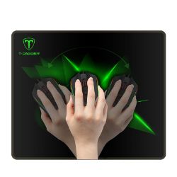 Picture of T-Dagger Geometry Medium Size 360mm x 300mm x 3mm|Speed Design|Printed Gaming Mouse Pad Black and Green