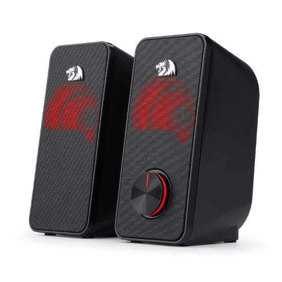 Picture of REDRAGON 2.0 Satellite Speakers STENTOR 2x3W RED LED 3.5mm - Black